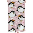 thumbnail image 1 of Cute Cartoon Penguin Printed Microfiber Sand Free Pool Towel Lightweight Oversized Quick Dry Absorbent Compact Travel Must Have for The Swimming Summer Cruise Ship Essentials, 1 of 8