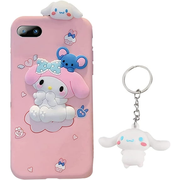 Cute Cartoon Phone Cases+Keychain,Funny Cute Protective Case Cover Compatible with iPhone 13/13 Promax/11/11 Pro Max/Xs Max/XR /12 /12Mini /12Pro/ Pro Max/6plus/7 (iphone6, Blue)