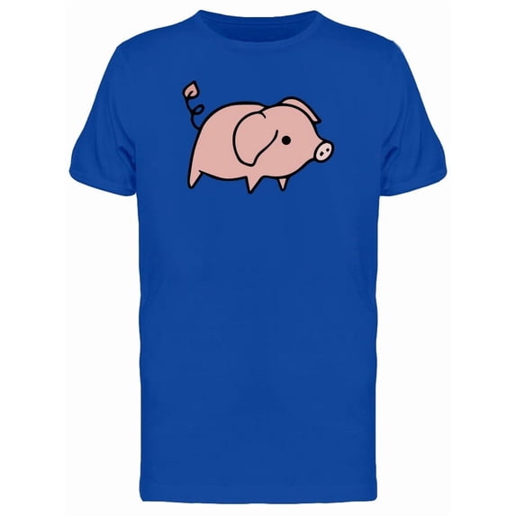 Cute Cartoon Pig Standing Alone Tee Men's -Image by Shutterstock