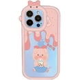 thumbnail image 1 of Cute Cartoon Piggy Phone Case with Bow Knot Cutie Camera Frame Lens Protection, Shockproof Soft Case for iPhone 11, 1 of 7