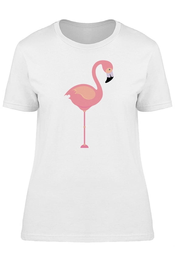 Cute Cartoon Pink Flamingo Tee Women's -Image by Shutterstock