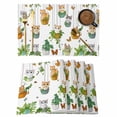 thumbnail image 1 of Cute Cartoon Placemats Set of 8 Cat Butterfly Spring Floral Botanical Place Mats Indoor Wipeable Table Mats Washable Cloth Dining Table Placemats for Kitchen Holiday Party Home Decor 13x19 Inch, 1 of 9