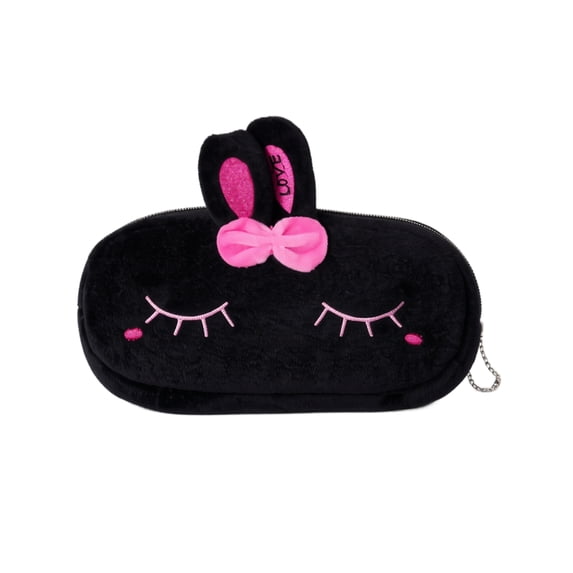 Cute Cartoon Plush Animal Pencil Pouch, Large Capacity Zipper Stationery Storage Bag For Students, Classroom & Daily Supplies (rabbit)