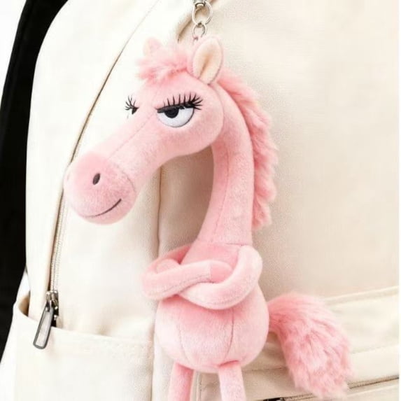 Cute Cartoon Plush Doll Toy, Soft Stuffed Fabric Ragdoll for Home Decor and Gifting, Petite Character Figure with Detailed Embroidery and Soft Fur A#114 Pink