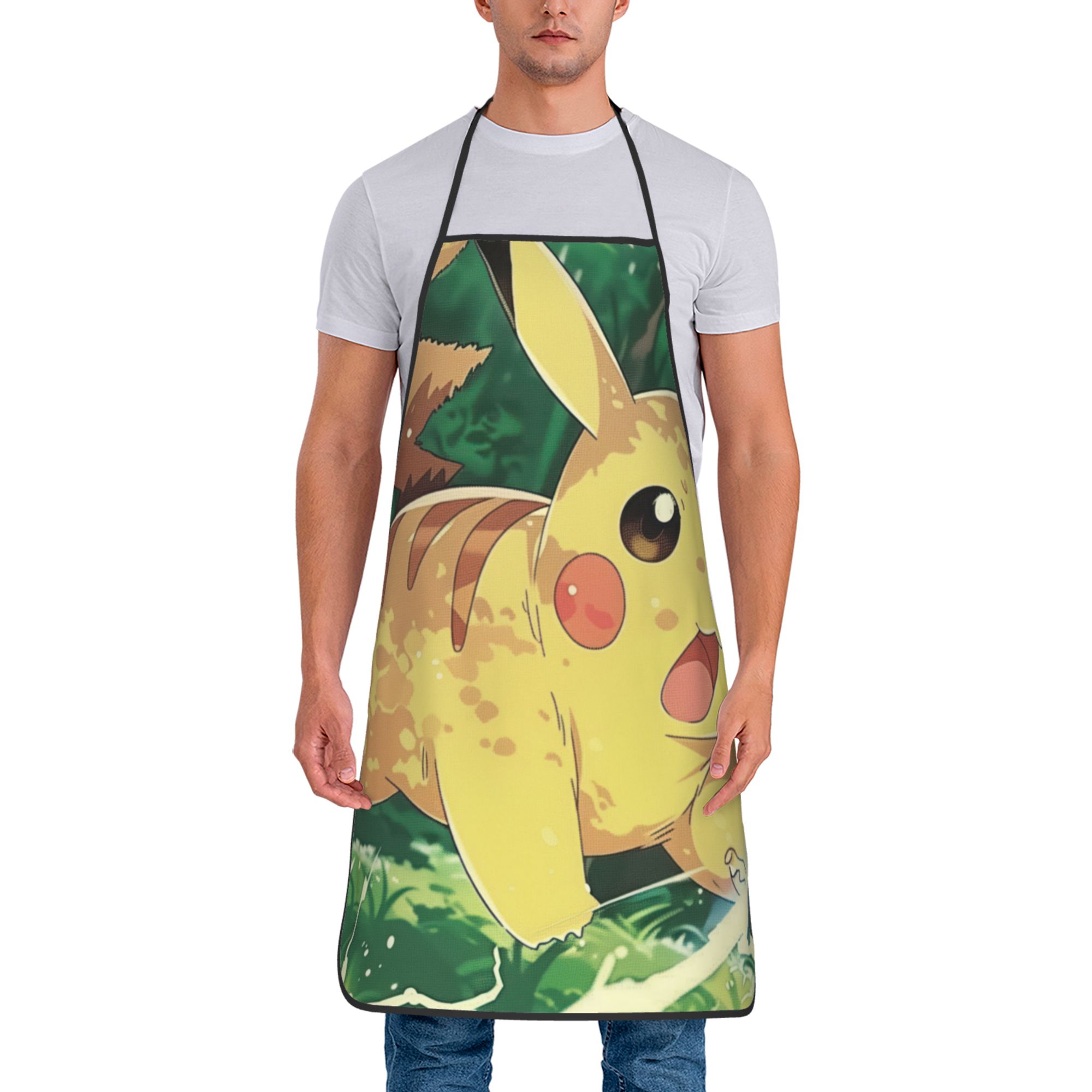 Cute Cartoon Pokemon character Aprons Cooking Aprons with Pockets ...
