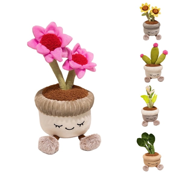 Cute Cartoon Potted Plant Ornament Plush Doll - Ideal Girl's Gift & Desktop Decoration, Adorable Room Accessory for Kids, Perfect Birthday Surprise for Boys & Girls