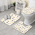 thumbnail image 1 of Cute Cartoon Pug Bathroom Rugs Sets 3 Piece,Toilet Cover Set,Absorbent Non Slip Bathroom Mats Sets with U-Shaped Contour Rug Toilet Rug Set, 1 of 5