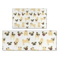 thumbnail image 1 of Cute Cartoon Pug Kitchen Rugs Sets Of 2,Anti Fatigue Kitchen Mat Rugs Non Slip Washable,Decorative Kitchen Floor Mats for Kitchen,Sink,Laundry,17"x30"+17"x47", 1 of 7