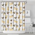 thumbnail image 1 of Cute Cartoon Pug Shower Curtain 72"x84" ,Bathroom Decorative Shower Curtains Set with 12 Hooks,Modern Waterproof Washable Shower Curtain, 1 of 6
