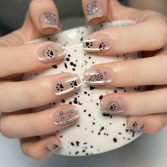 Cute Cartoon Puppy Wear Manicure