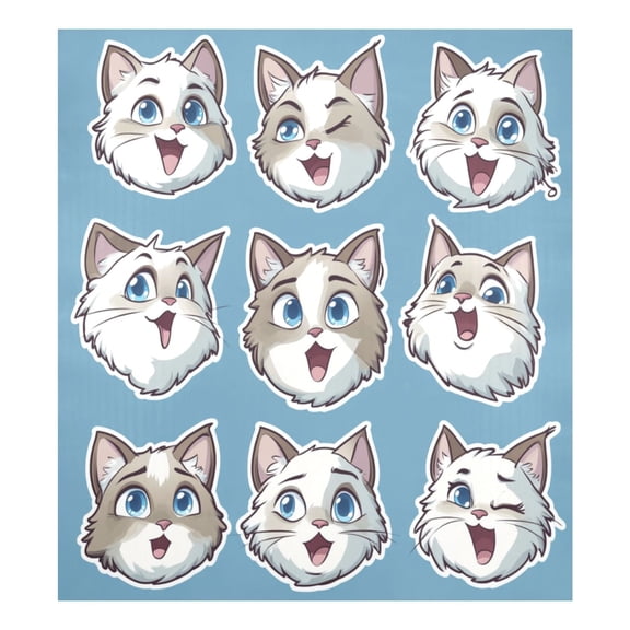 Cute Cartoon Ragdoll Cat Magnetic Dishwasher StickerSingle-sided Printing, Personalized DIY, Beautiful and Practical Home Kitchen Decorations2316in.