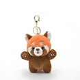 thumbnail image 1 of Cute Cartoon Red Panda Keychain Soft Stuffed Animal Hanging Ornament Zoo Themed Collectible Accessory for Backpack Handbag Car Decoration, 1 of 9