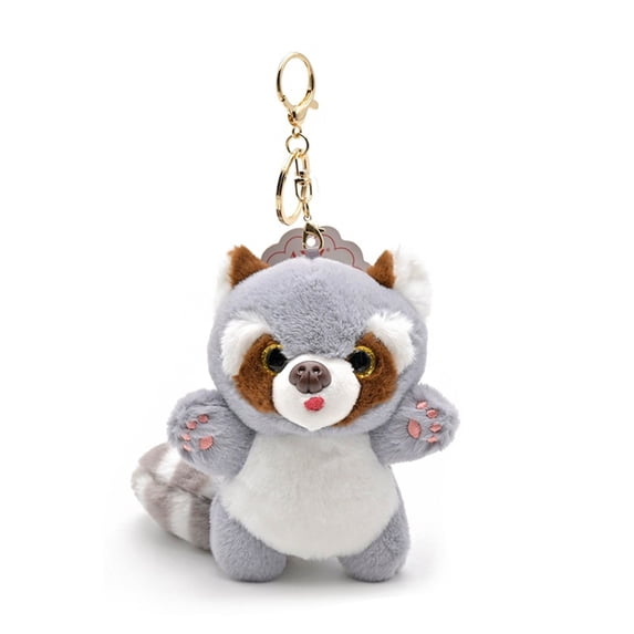 Cute Cartoon Red Panda Keychain Soft Stuffed Animal Hanging Ornament Zoo Themed Collectible for Kids and Adults