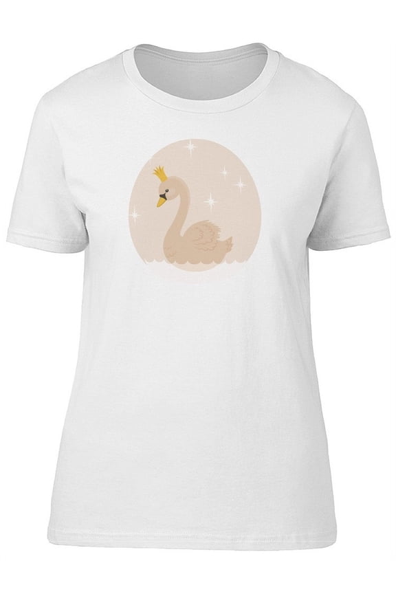 Cute Cartoon Romantic Swan Tee Women's -Image by Shutterstock