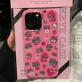 thumbnail image 1 of Cute Cartoon Sanrio Hello Kitty Bling Glitter Phone Case For iPhone 15 14 13 11 12 Pro Max XS XR 7 8 Plus SE Shockproof Cover, 1 of 8