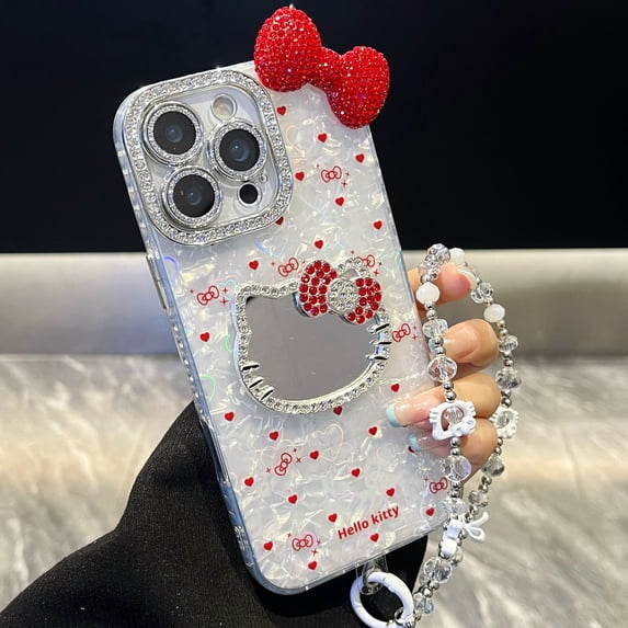 Cute Cartoon Sanrio Hello Kitty Phone Case For iPhone 16 15 14 13 12 Pro Max Hard Cover Xmas Birthday Gift