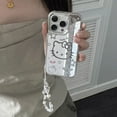 Cute Cartoon Sanrio Y2K Hello Kitty Silver Plating Phone Case For