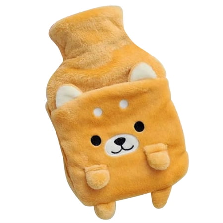 Cute Cartoon Shiba Inu Plush Hot Water Bottle Cover Jacket Double Hand-Injected Water Heating Handbag Soup Lady Can Be Removed And Washed