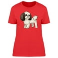 thumbnail image 1 of Cute Cartoon Shih Tzu Dog T-Shirt Women -Image by Shutterstock, Female Small, 1 of 2