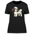 thumbnail image 1 of Cute Cartoon Shih Tzu Dog T-Shirt Women -Image by Shutterstock, Female x-Large, 1 of 2