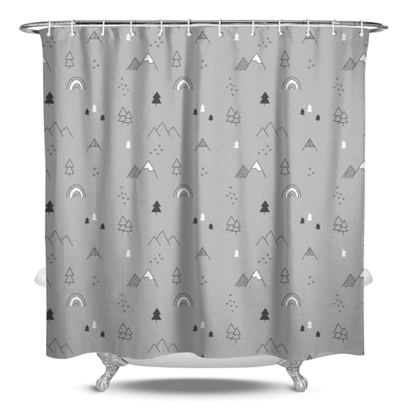 Cute Cartoon Shower Curtain for Kids Bathroom - Waterproof Colorful Rainbow Animals Design with Metal Grommets & Hooks, 84x72 Inch Machine Washable Quick Dry