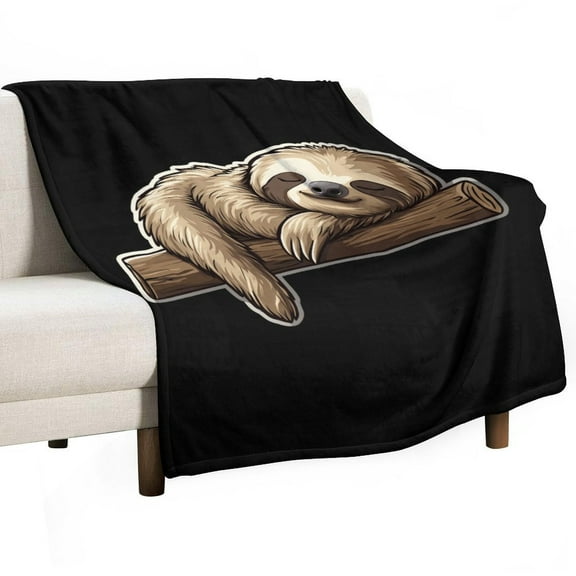 Cute Cartoon Sloth Super Soft Blanket Christmas Throw Blanket Flannel Microfiber Blankets for Couch Bed Sofa Fluffy and Warm 30"x40"