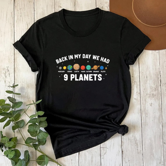 Cute Cartoon Solar System Planets Space Astronomy Science Unisex T-Shirt, S-5XL