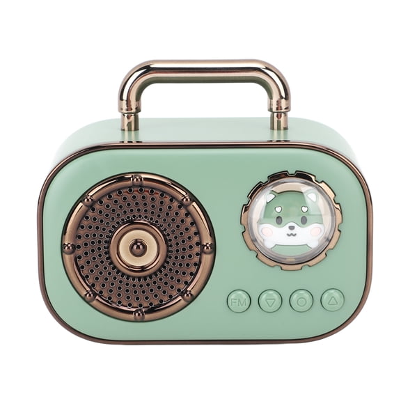 Cute Cartoon Space Capsule Bluetooth Wireless Speaker Portable Outdoor Subwoofer Sub Bass Loudspeaker with Built-in Rechargeable Battery Green Edition, 12 x 9 x 6 Inches / 30.5 x 22.9 x 15.2 cm
