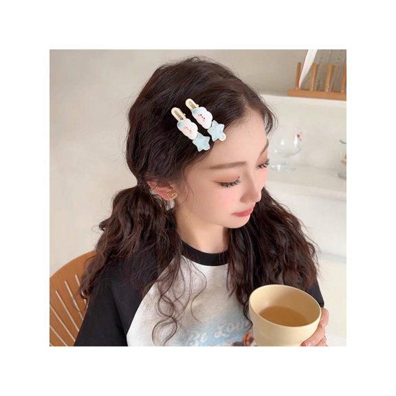 Cute Cartoon Speechless Cloud Hair Clips, Sweet Girly Side Bangs Clips Fresh Hair Accessories