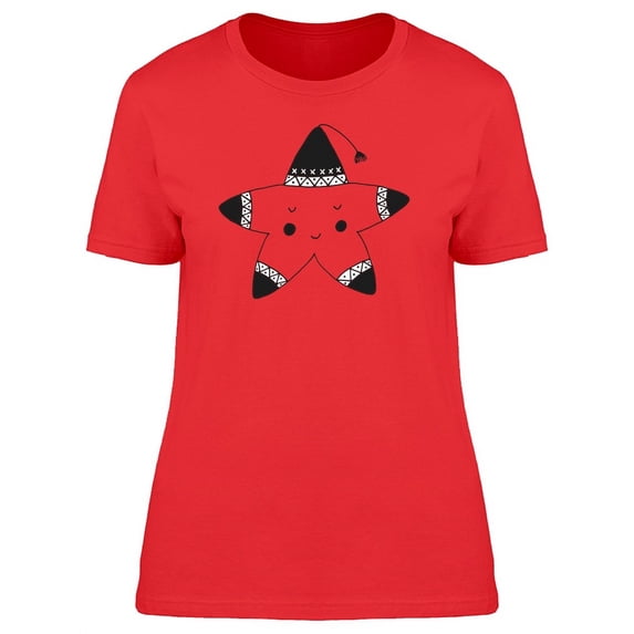 Cute Cartoon Starfish T-Shirt Women -Image by Shutterstock, Female Large