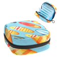 thumbnail image 1 of Cute Cartoon Surfing Boards Summer Pattern Sanitary Napkin Storage Bag, Zipper Menstrual Cup Pouch Feminine Menstruation First Period Pads Holder for Girls Women Ladies, 1 of 6