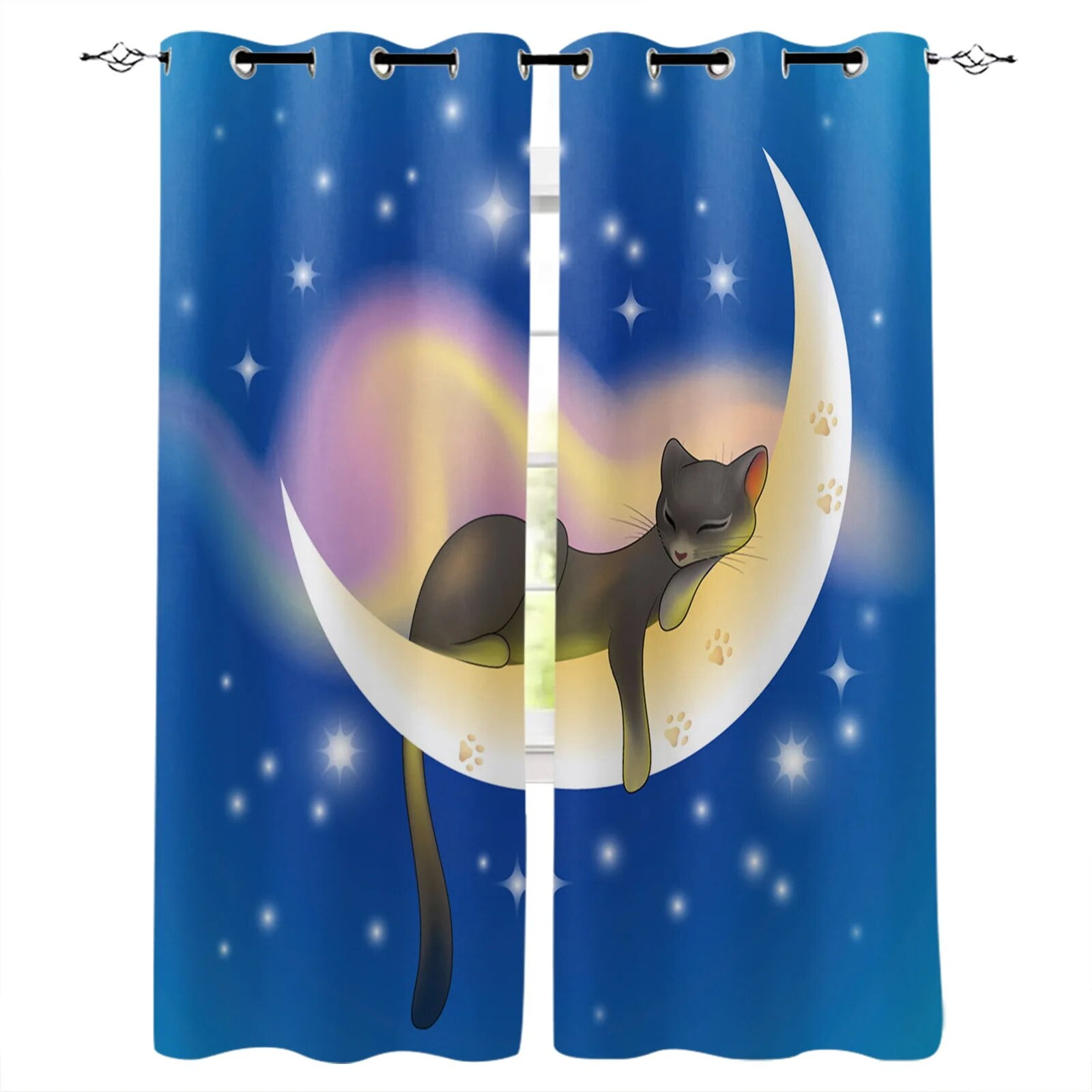 Cute Cartoon Teddy Bear Moon Kid Curtains For Bedroom Window Curtain cute-cartoon-teddy-bear-moon-kid-curtains-for-bedroom-window-curtain