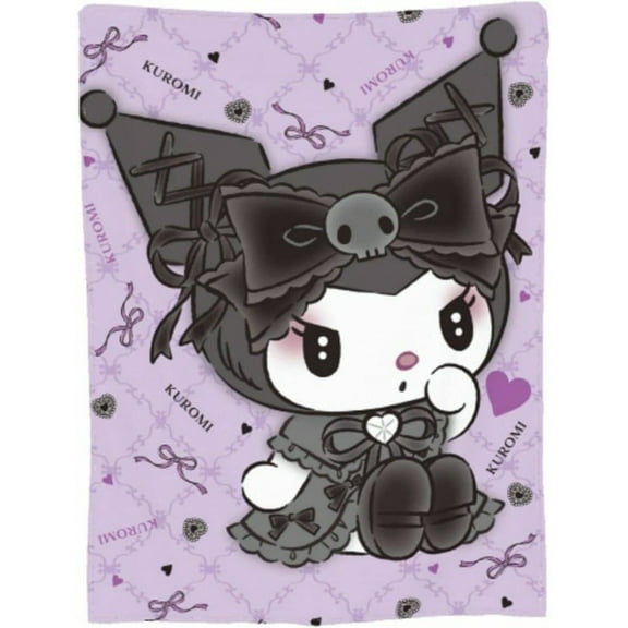 Cute Cartoon Throw Blanket Flannel Anime Kuromis Blanket Throw Cozy Soft Lightweight Fuzzy Flannel Blanket For Couch Bed Sofa Living Room in All Seasons