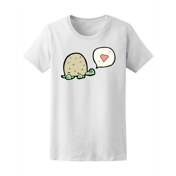 Cute Cartoon Tortoise In Love T-Shirt Women -Image by Shutterstock, Female x-Large