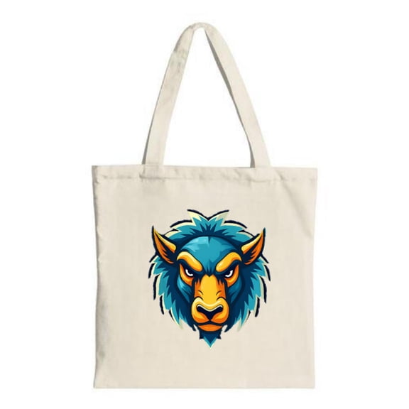 Cute Cartoon Tote Bag - Smiling in striped outfit playing in sand perfect for shopping travel and parties