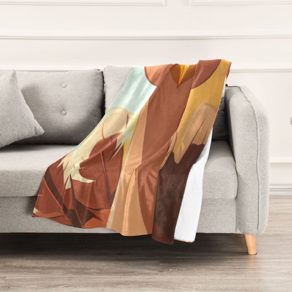 Cute Cartoon Turkey Throw Blanket 60" x 90" Soft and Warm Blankets for Couch Sofa and Bed