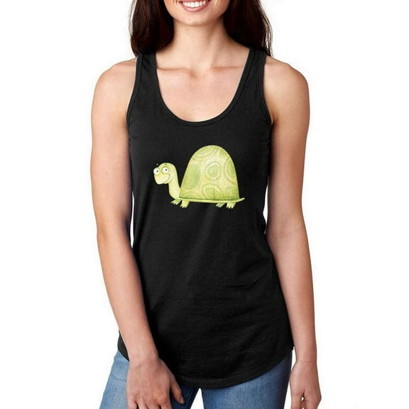 Cute Cartoon Turtle Pastels Racerback Tank Women -Image by Shutterstock, Female x-Small