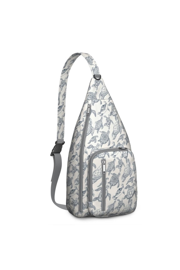 Shoulder Bag&nbsp;- Hawaiian Beach Inspired Sling Backpack with Coral Reef Pattern (Tropical Vacation Essential)