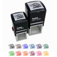 thumbnail image 1 of Cute Cartoon Turtle Walking Self-Inking Rubber Stamp Ink Stamper - Pink Ink - Small 1 Inch, 1 of 7