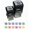 thumbnail image 1 of Cute Cartoon Turtle Walking Self-Inking Rubber Stamp Ink Stamper - Red Ink - Large 1-1/2 Inch, 1 of 7