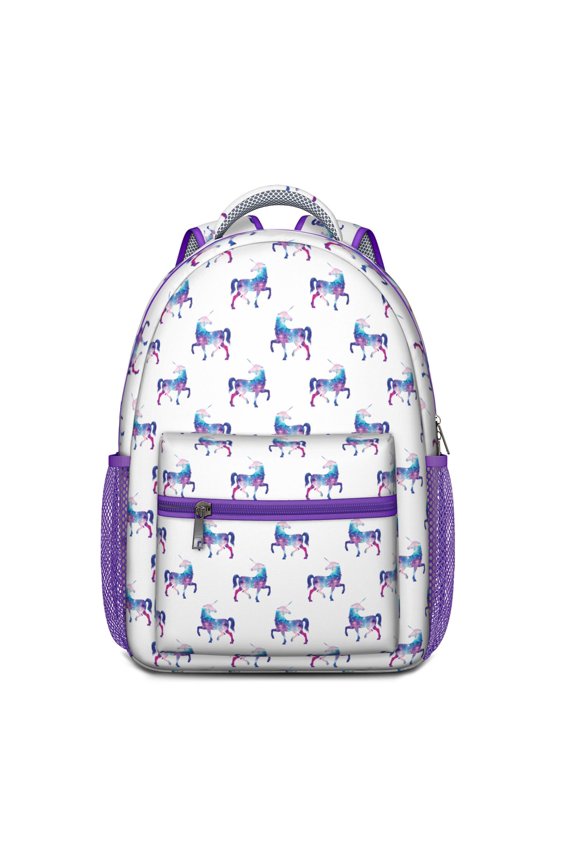 Cute Cartoon Unicorn Backpack - Waterproof School Bag with Stars & Galaxy Print, Ergonomic Support & Breathable Shoulder Straps