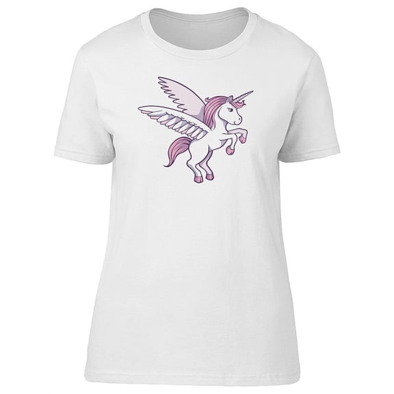 Cute Cartoon Unicorn Pegasus Tee Women's -Image by Shutterstock