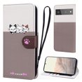 thumbnail image 1 of Cute Cartoon Wallet Phone Case for Google Pixel 6 Pro with Card Holder Soft PU Leather Kickstand Cover for Men and Women Magnetic Shockproof Protective with Lanyard for Google Pixel 6 Pro, Gray, 1 of 9