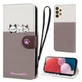 thumbnail image 1 of Cute Cartoon Wallet Phone Case for Samsung Galaxy A13 5G with Card Holder Soft PU Leather Kickstand Cover for Men and Women Magnetic Shockproof Protective with Lanyard, Gray, 1 of 9