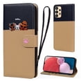 thumbnail image 1 of Cute Cartoon Wallet Phone Case for Samsung Galaxy A13 5G with Card Holder Soft PU Leather Kickstand Cover for Men and Women Magnetic Shockproof Protective with Lanyard, Khaki, 1 of 9