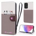 thumbnail image 1 of Cute Cartoon Wallet Phone Case for Samsung Galaxy A53 5G with Card Holder Soft PU Leather Kickstand Cover for Men and Women Magnetic Shockproof Protective with Lanyard, Gray, 1 of 9