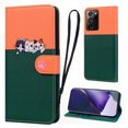 thumbnail image 1 of Cute Cartoon Wallet Phone Case for Samsung Galaxy Note 20 Ultra with Card Holder Soft PU Leather Kickstand Cover for Men and Women Magnetic Shockproof Protective with Lanyard, Darkgreen, 1 of 9