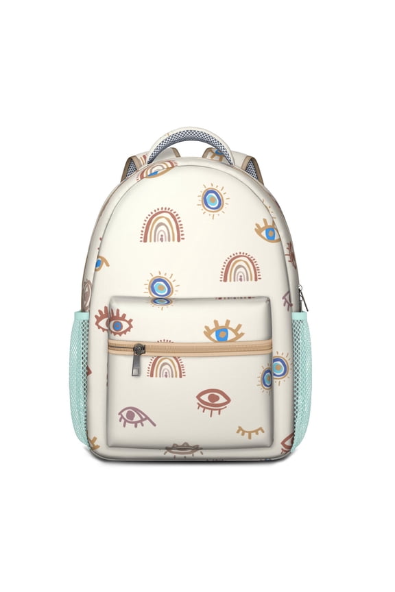 Cute Cartoon Waterproof School Backpack for Teens - Ergonomic Spine Support, Lightweight & Durable with Fun Rainbow Space Design