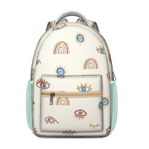 Cute Cartoon Waterproof School Backpack for Teens - Ergonomic Spine Support, Lightweight & Durable with Fun Rainbow Space Design