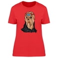 thumbnail image 1 of Cute Cartoon Yorkshire Terrier T-Shirt Women -Image by Shutterstock, Female XX-Large, 1 of 2